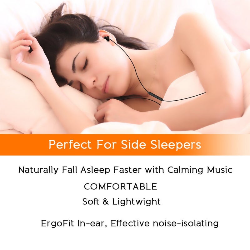 MAXROCK Sleep Earbuds, Ultra-Soft Comfortable Noise Isolating Earplugs Workout Headphones in-Ear Earphones w/Mic & Volume Control - Perfect for Side Sleeper Air Travel, Meditation & Insomnia - Image 3